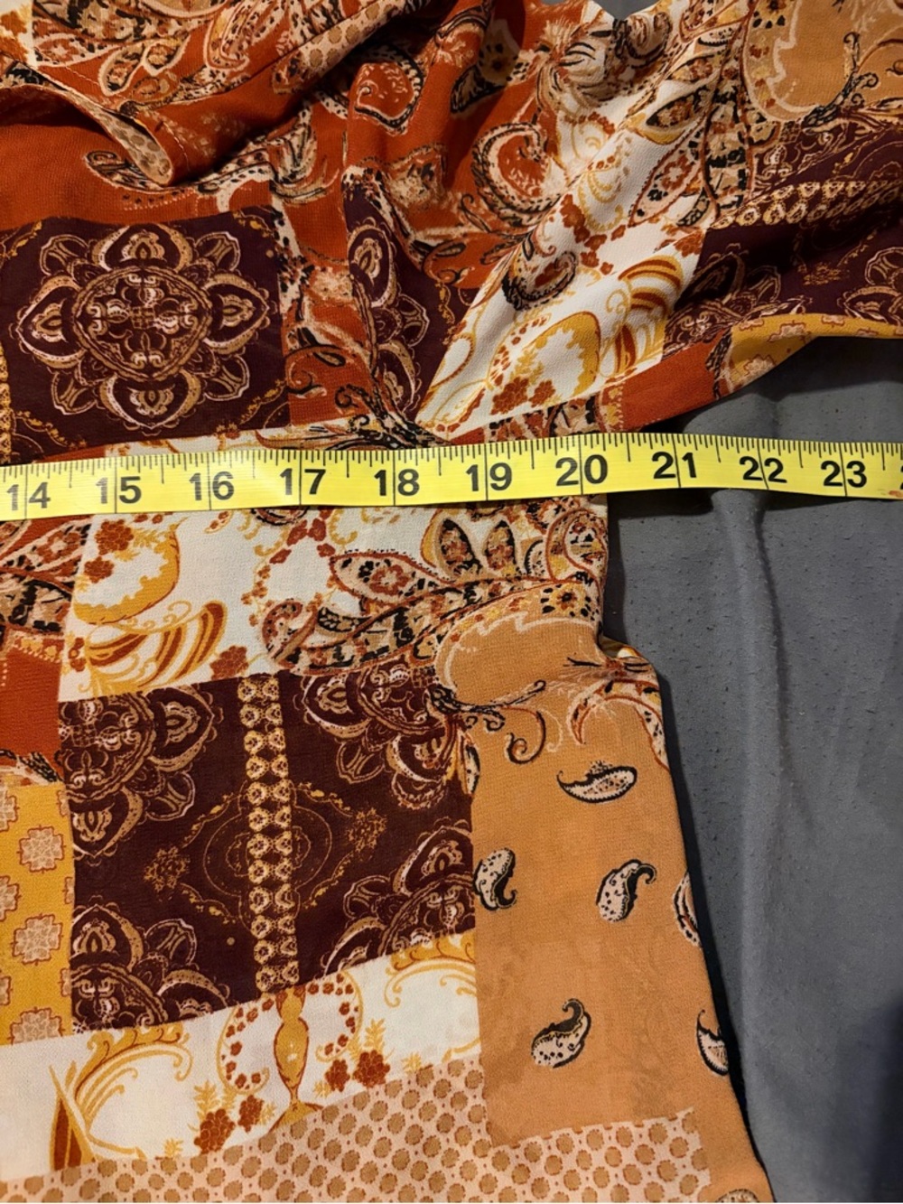 3/$17 Cato Patchwork High-Low blouse - Picture 3 of 4